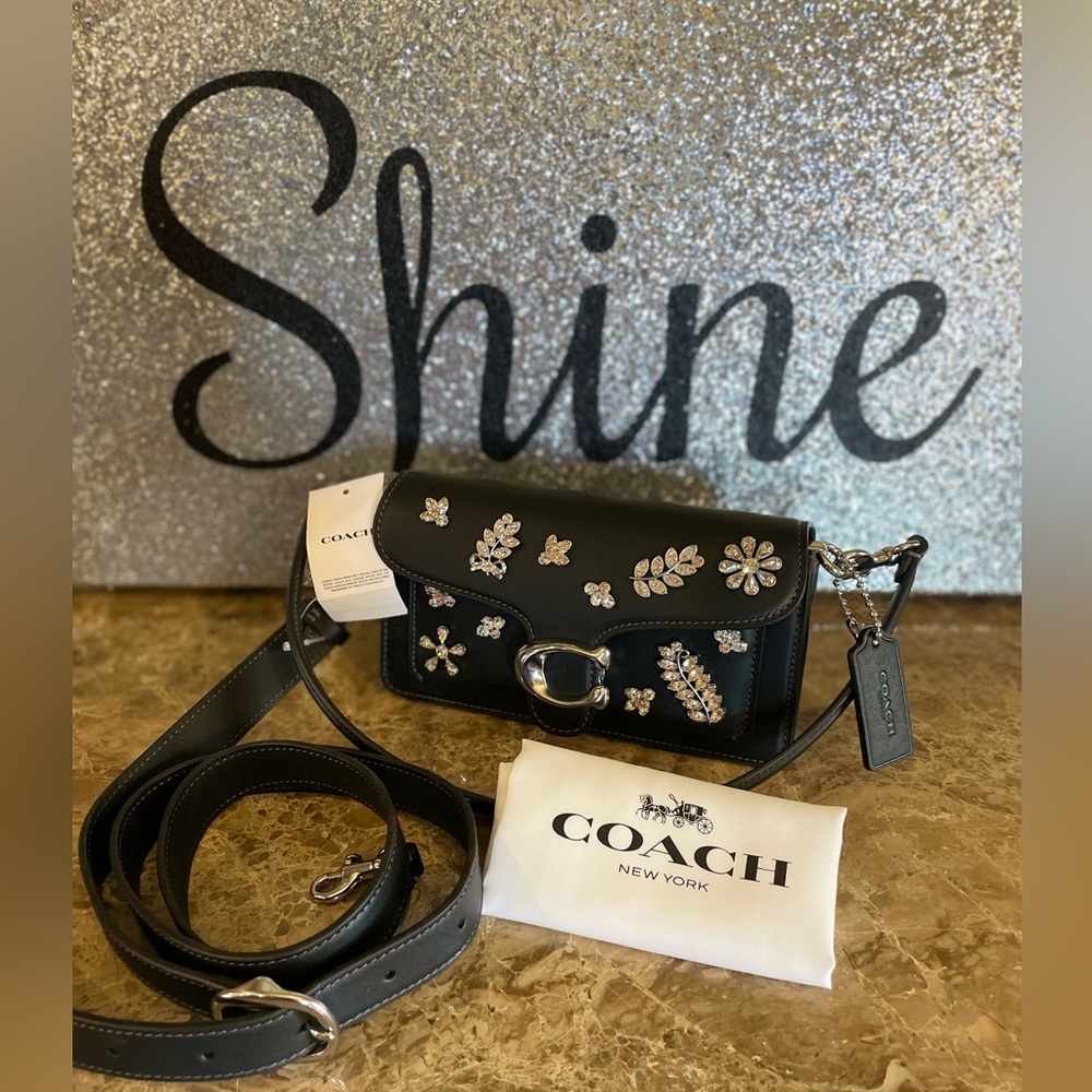COACH NWT Tabby Shoulder Bag 20 Crystal Embellishments & Glovetanned Leather